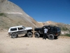 Two Jeeps posing at summit