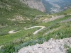 Looking down at switchbacks.